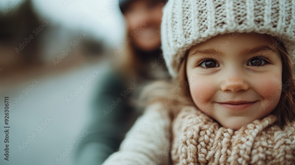 A smiling child in a knit hat and scarf enjoys the wintertime, showcasing the warmth and joy during the cold season, surrounded by a natural outdoor setting. A smiling child in a knit hat and scarf enjoys the wintertime, showcasing the warmth and joy during the cold season, surrounded by a natural outdoor setting.