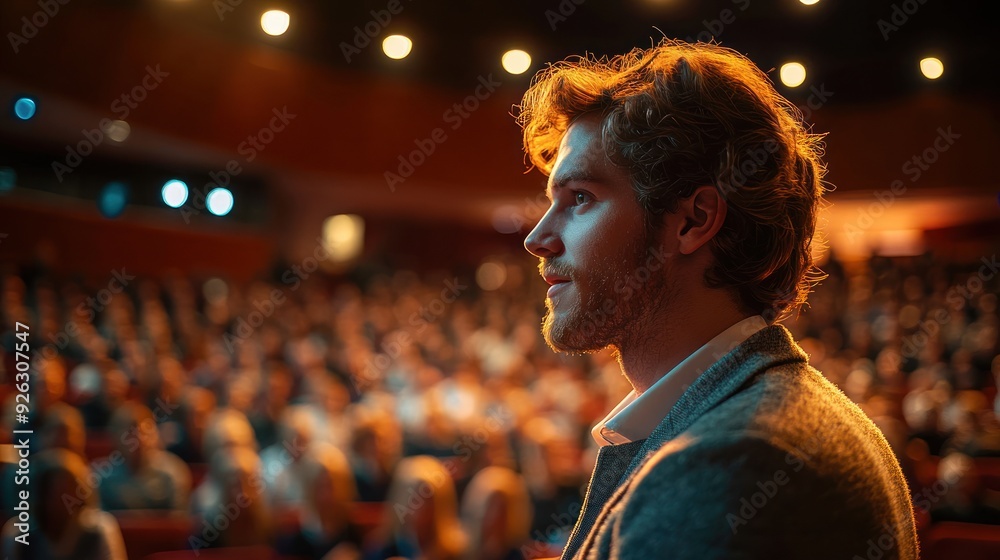 Man Looking at Audience