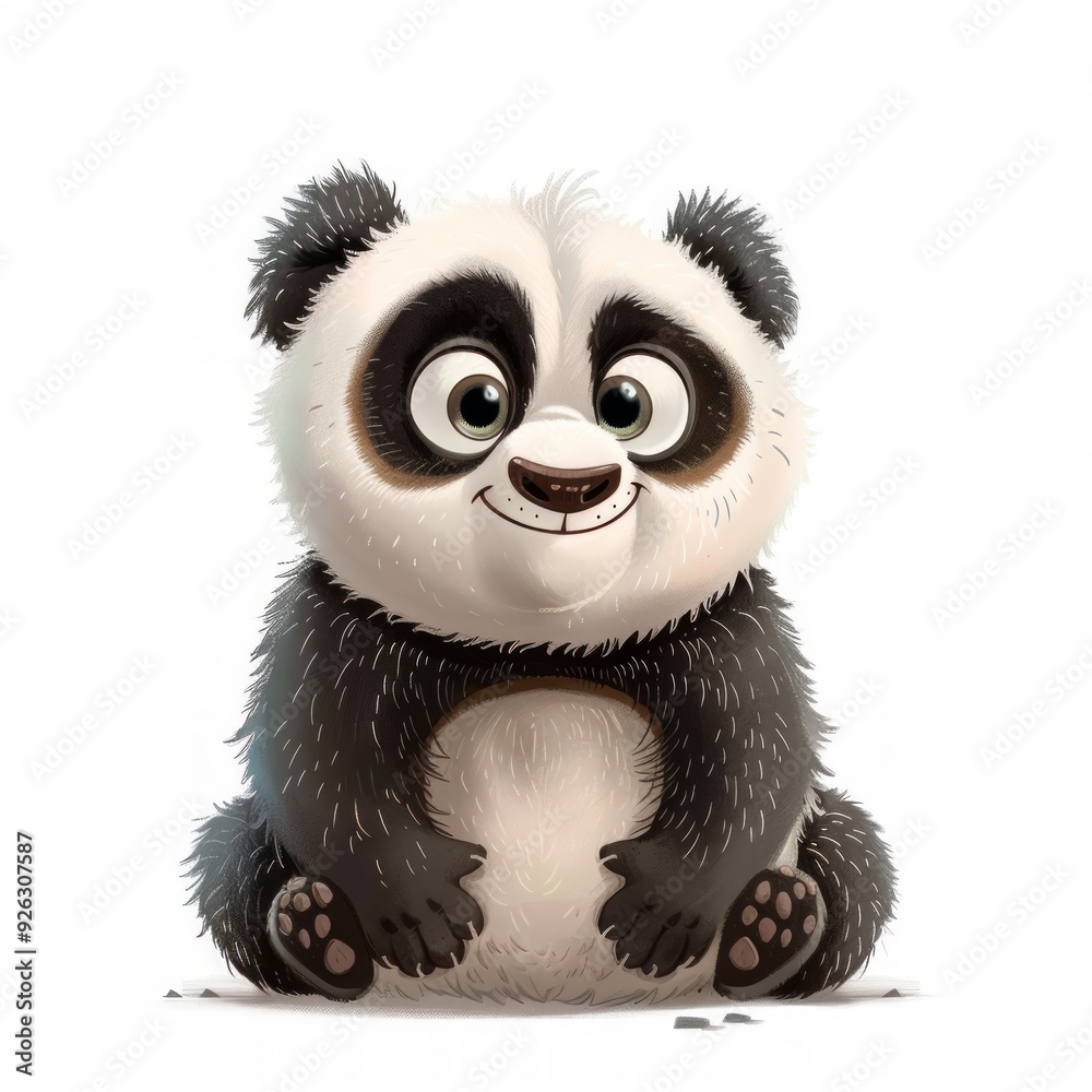 cute panda cartoon character illustration isolated on white background cute panda cartoon character illustration isolated on white background