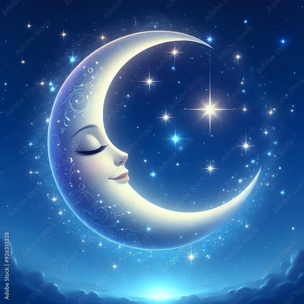 Fototapeta premium moon and stars