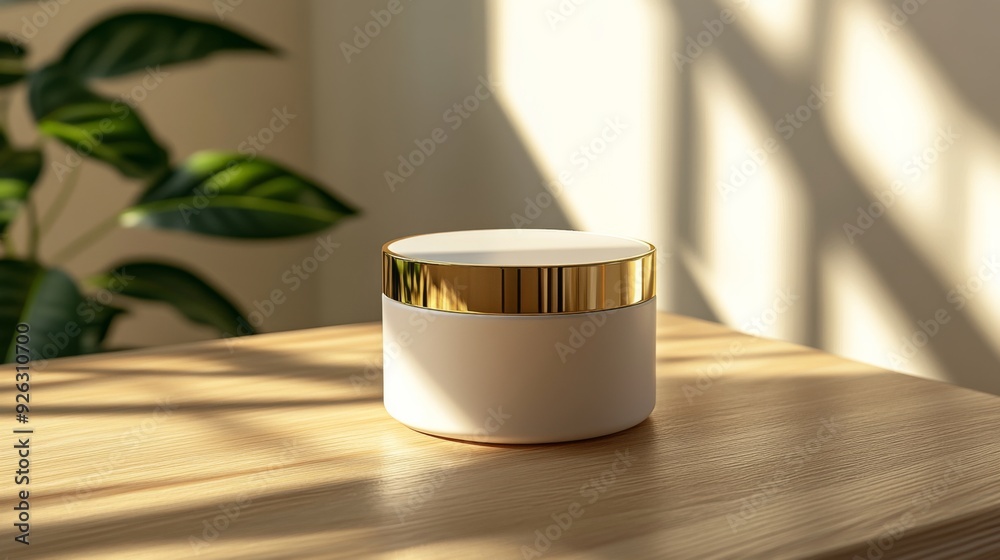 a minimalist cosmetic jar with a matte white a minimalist cosmetic jar with a matte white
