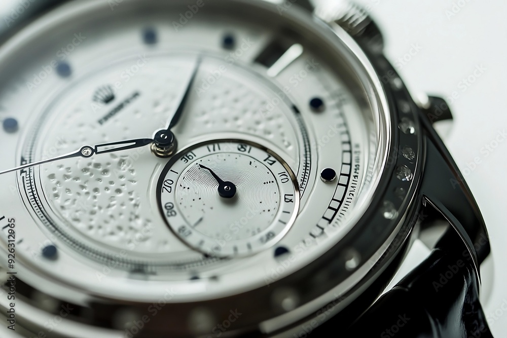 Close up portrait of watch isolated on white background, Generative AI Close up portrait of watch isolated on white background, Generative AI