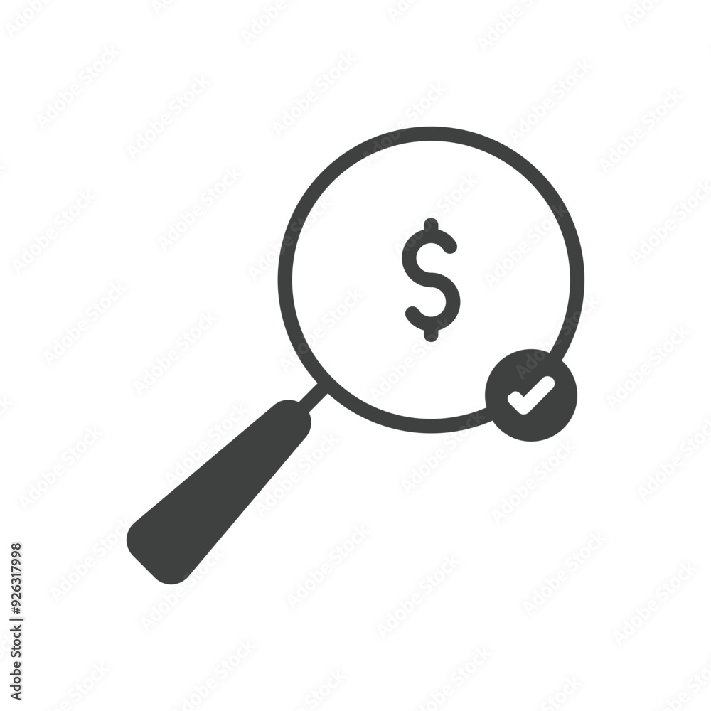 Search Investment vector icon Search Investment vector icon