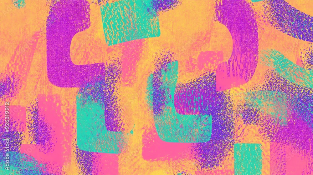 Abstract Colorful Shapes on a Textured Background Abstract Colorful Shapes on a Textured Background