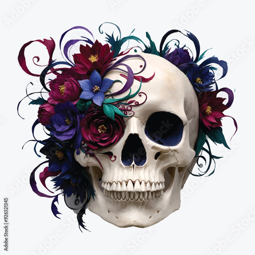 Petals & Bones A Skull’s Floral Transformation