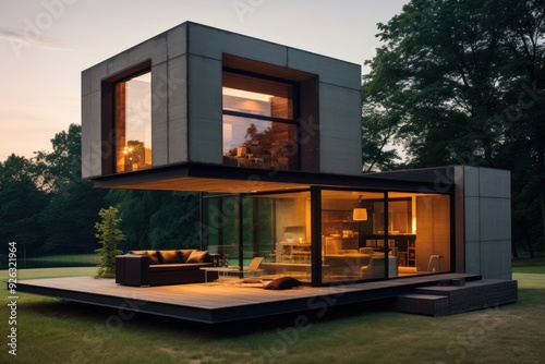 Sustainable building architecture outdoors house plant.
