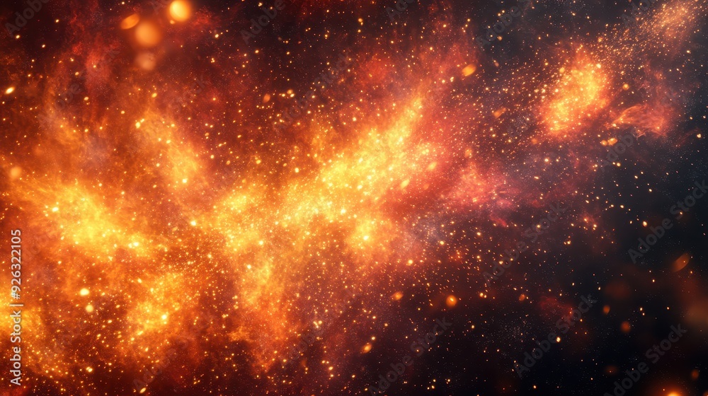 A vibrant cosmic scene depicting swirling galaxies and stellar formations. A vibrant cosmic scene depicting swirling galaxies and stellar formations.
