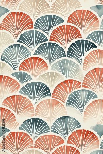 Vibrant Textured Wallpaper Pattern with Organic Geometric Style and Random Pantone Colors Japanese Bohemian Nordic Boho Woodblock Prints for Modern Interior Decor