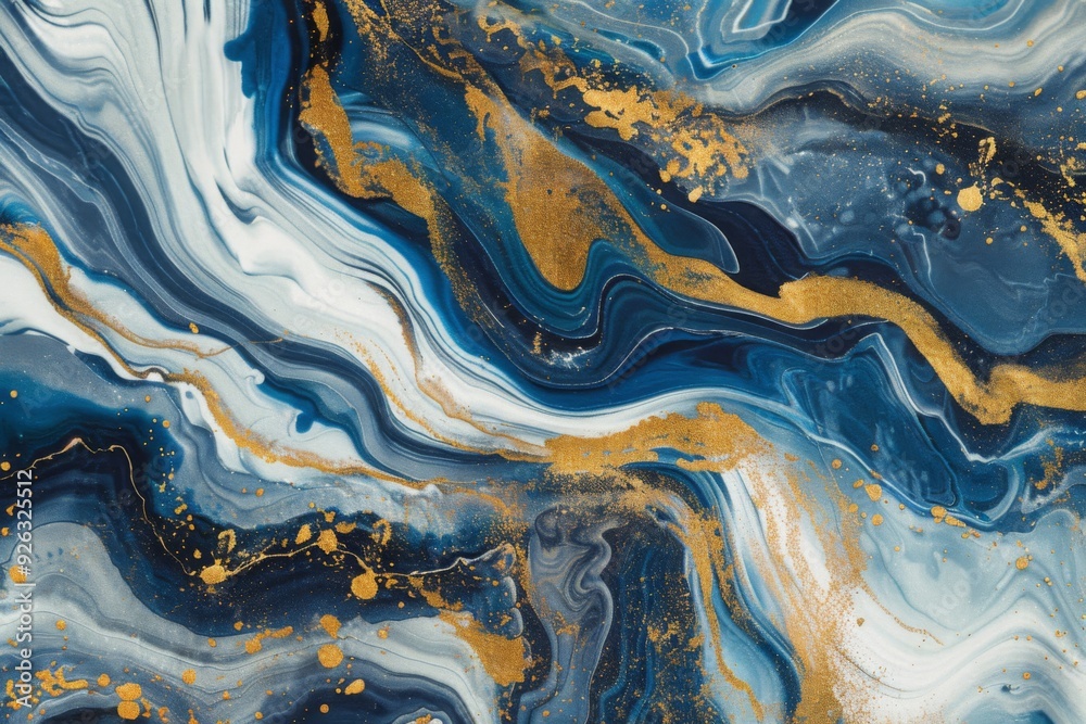 Abstract Blue and Gold Swirls Abstract Blue and Gold Swirls