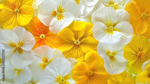 Vibrant Yellow and White Pansy Flower Arrangement