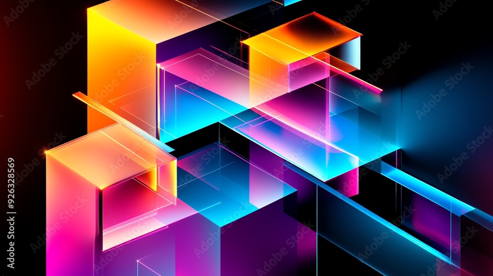 Abstract Neon Geometry Abstract Neon Geometry