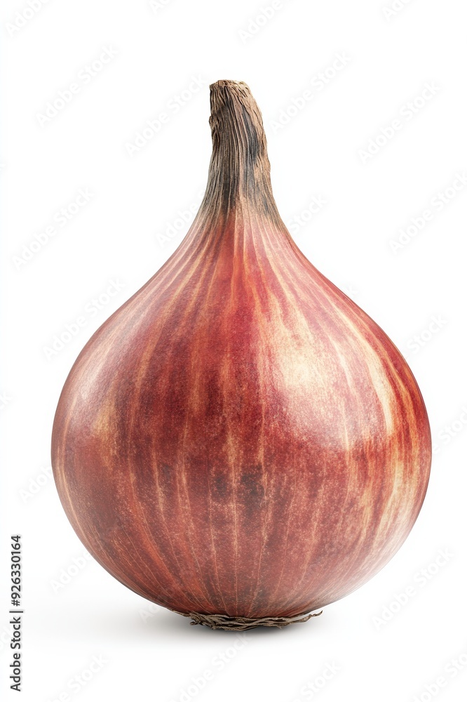 Obraz premium Red Onion on White Background