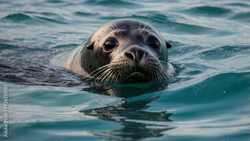 A seal that swims in the sea