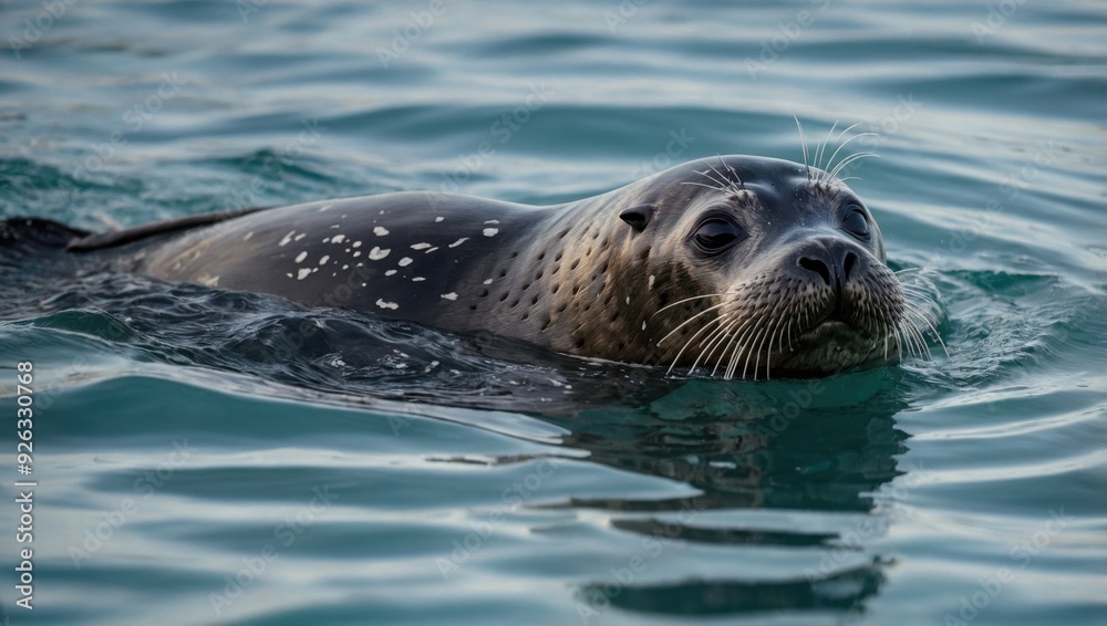 Fototapeta premium A seal that swims in the sea