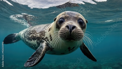 A seal that swims in the sea