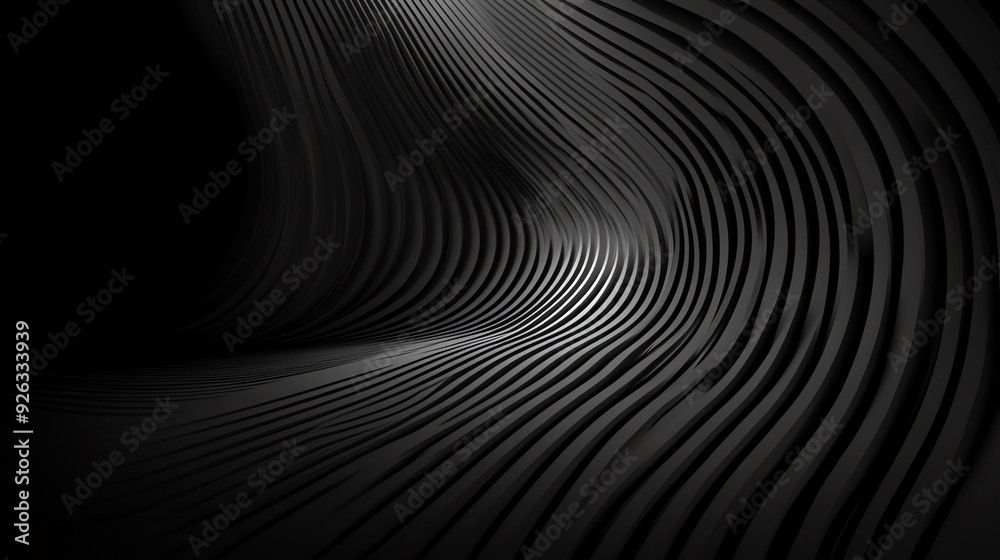 Obraz premium Abstract 3D Render of Curved Lines