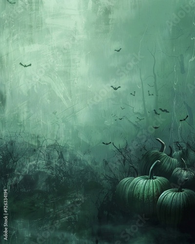 grunge halloween background with pumpkins 