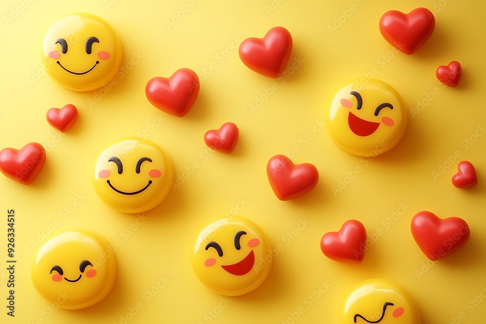 Fototapeta premium World smile day illustration.