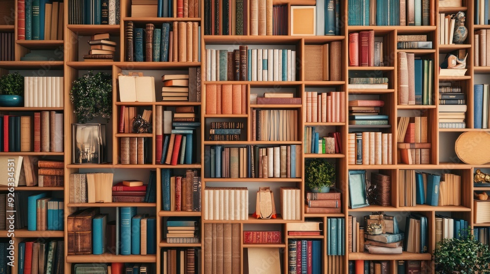 A Wall of Books: A Library's Rich and Detailed Interior A Wall of Books: A Library's Rich and Detailed Interior