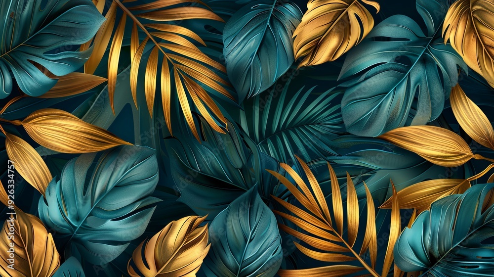 Elegant nature-inspired background vector featuring a floral pattern with tropical leaves and line art. Includes jungle plants and an exotic palm leaf pattern Elegant nature-inspired background vector featuring a floral pattern with tropical leaves and line art. Includes jungle plants and an exotic palm leaf pattern