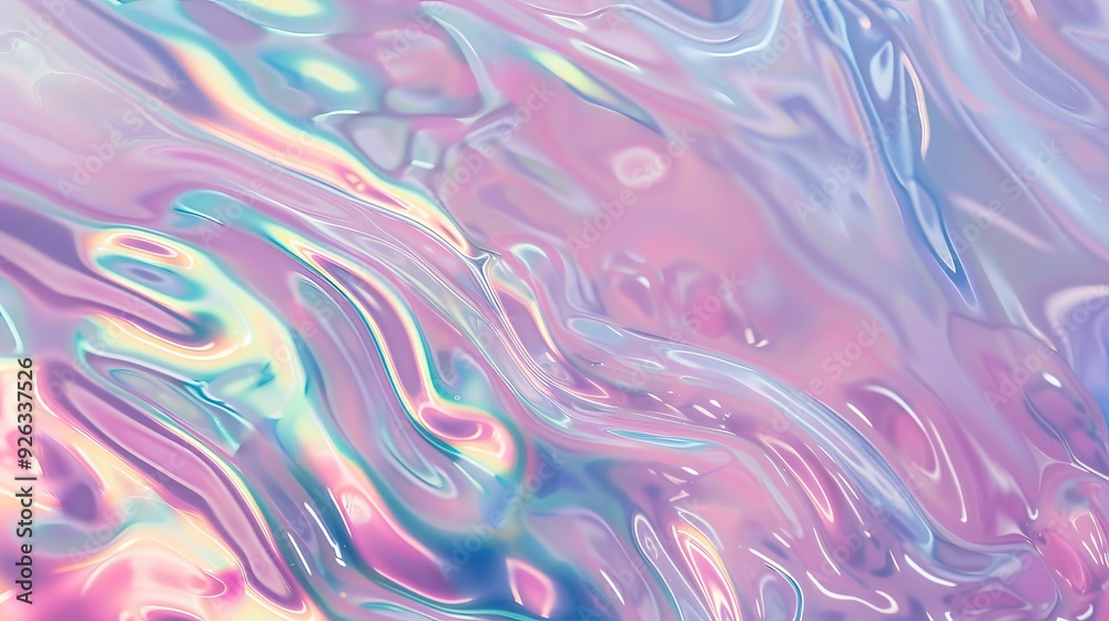 Iridescent Abstract Fluid Art in Vibrant Colors Iridescent Abstract Fluid Art in Vibrant Colors