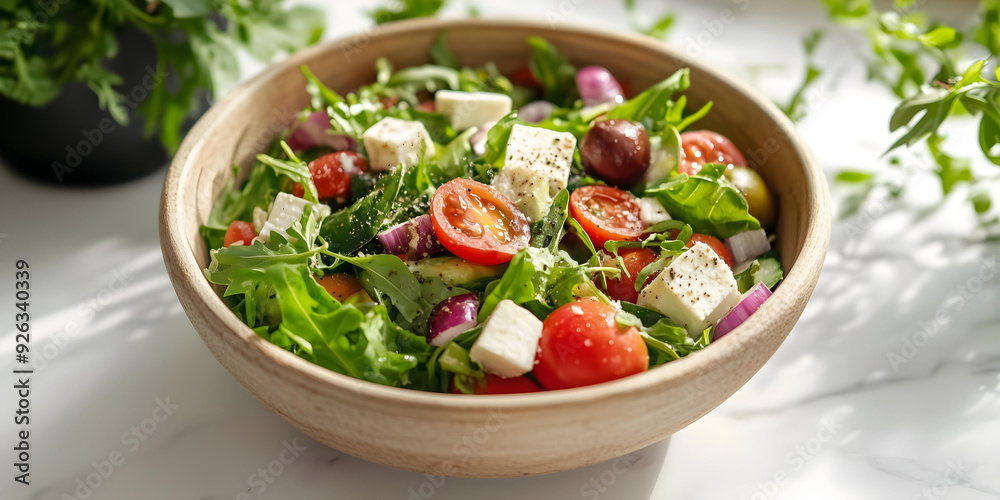 greek salad bowl with feta cheese olives food presentation gourmet side dish menu salad recipe greek salad bowl with feta cheese olives food presentation gourmet side dish menu salad recipe