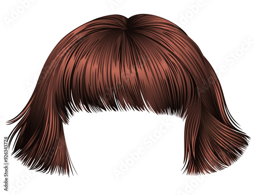 trendy hairs brunette brown colors .
 kare fringe . beauty fashion
