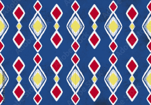 Tribal ikat fabric pattern backgrounds