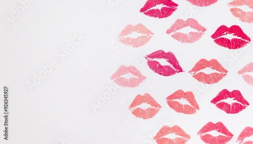 Pink lipstick on a white background photo