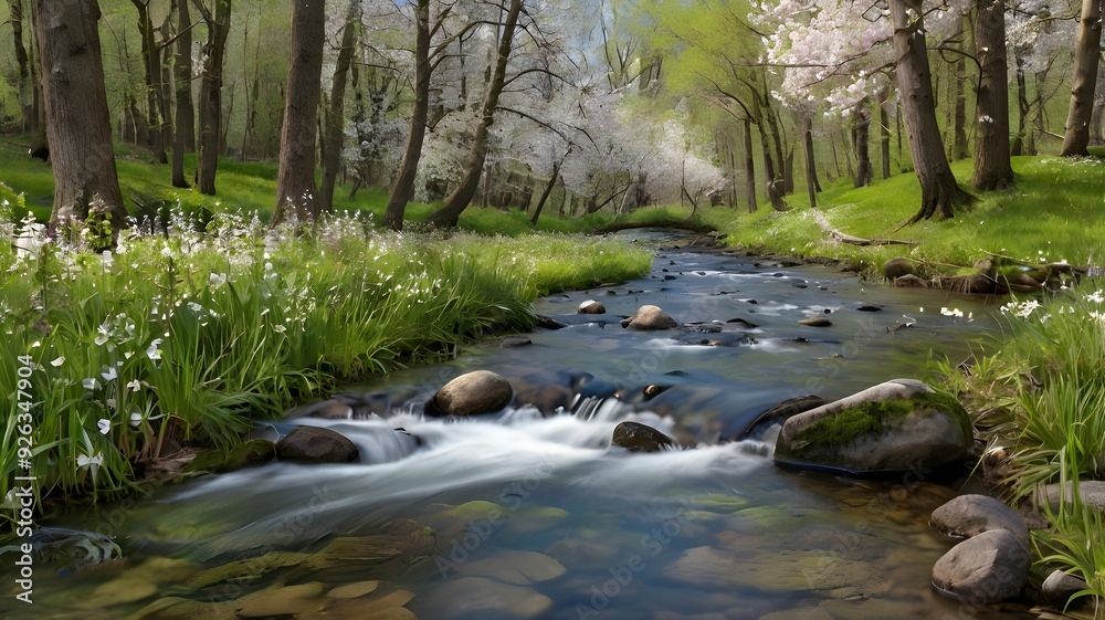 stream in the forest stream in the forest