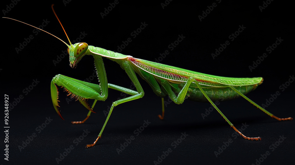 A green praying mantis isolated on a black background with selective focus. --ar 16:9 --v 6.1 Job ID: 69adfbb0-e452-46ea-a4cb-dcca05db07c5 A green praying mantis isolated on a black background with selective focus. --ar 16:9 --v 6.1 Job ID: 69adfbb0-e452-46ea-a4cb-dcca05db07c5