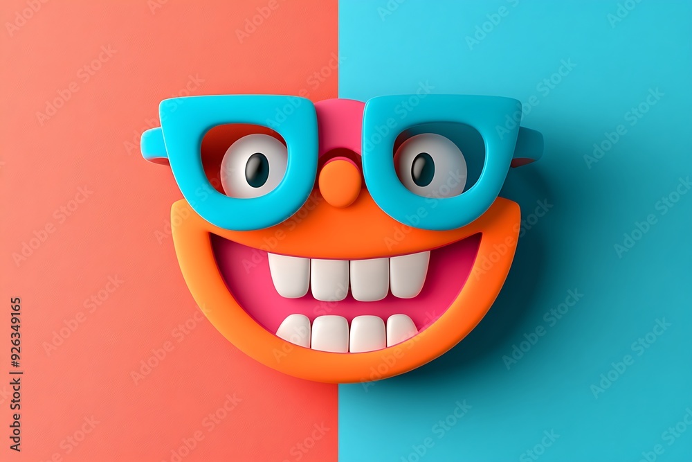 Fototapeta premium World smile day illustration.