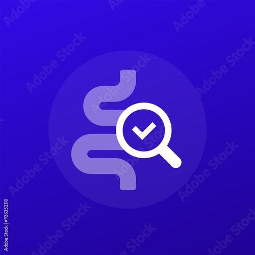 bowel exam icon, transparent design