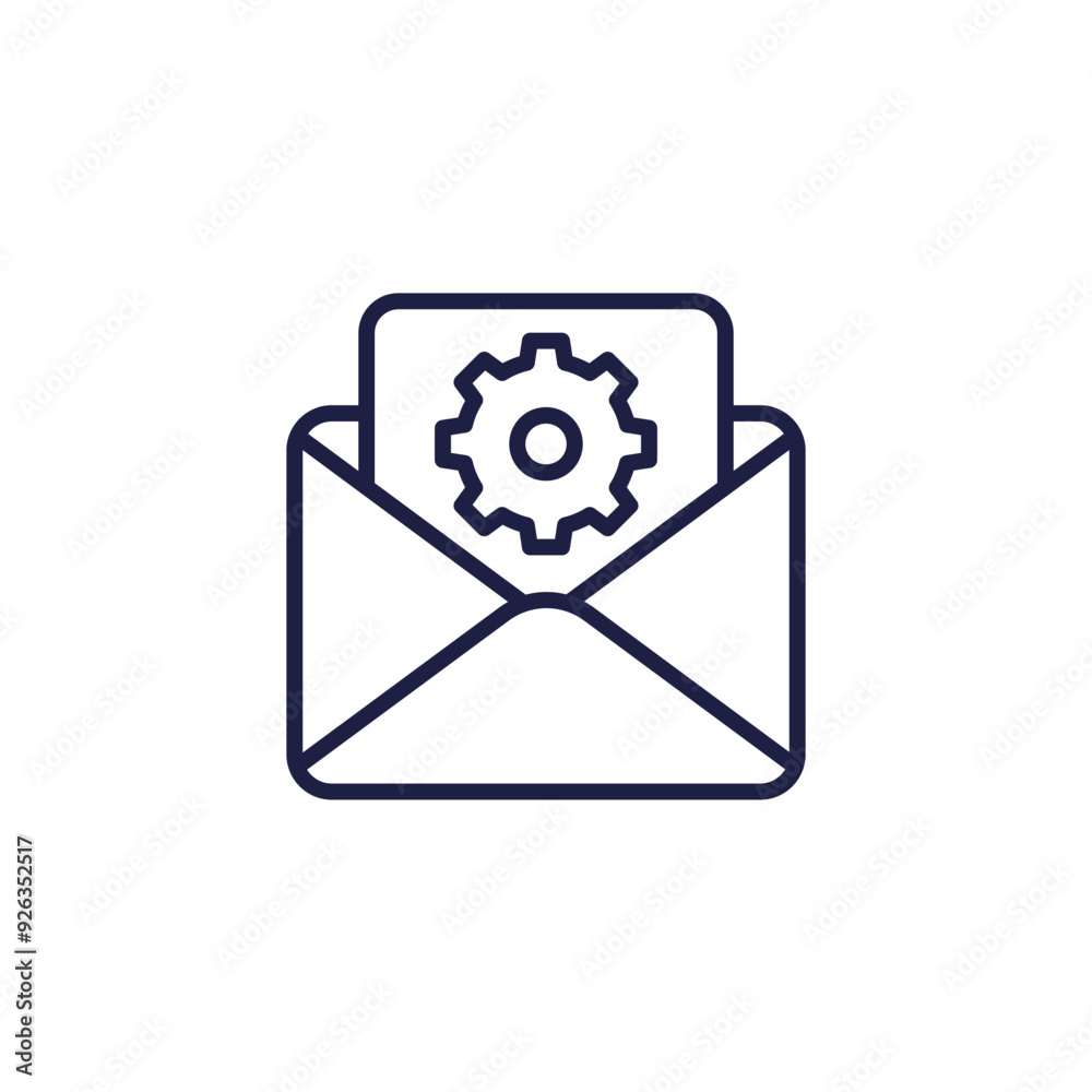technical correspondence icon, line vector technical correspondence icon, line vector