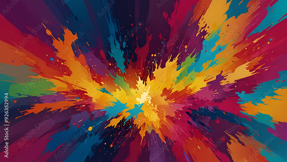 abstract colorful background with splashes