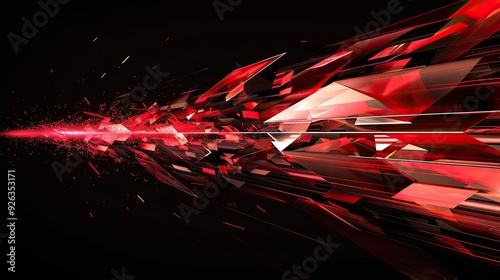 Wallpaper Mural Velocity in Motion - Dynamic Red Arrow Symbolizing F1 Car Speed and Precision on Black Background Torontodigital.ca