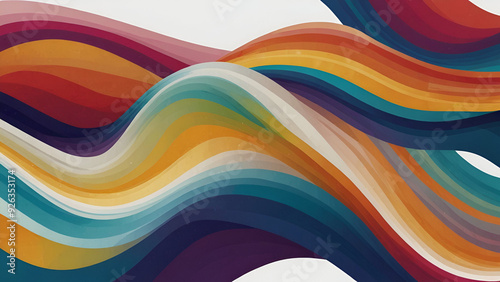 abstract colorful background with lines and waves