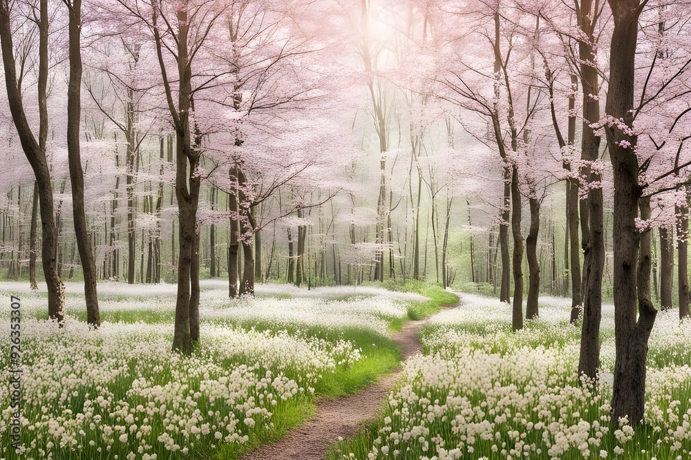 Fototapeta premium footpath in the woods