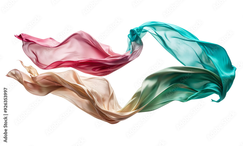 Obraz premium Fabrics Transparent background, Background removed. Generated with AI and re-edited in photoshop
