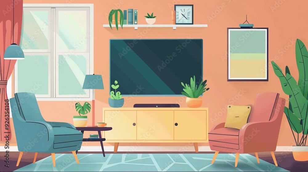 family room with led tv and furniture with minimalist design family room with led tv and furniture with minimalist design