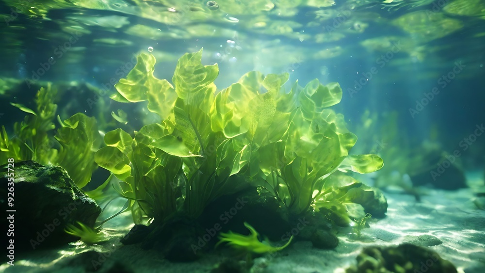 Fototapeta premium Aquatic plants on the underwater