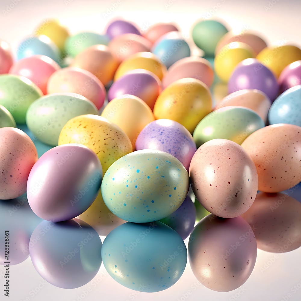 Top view easter decorative eggs arrangement Top view easter decorative eggs arrangement