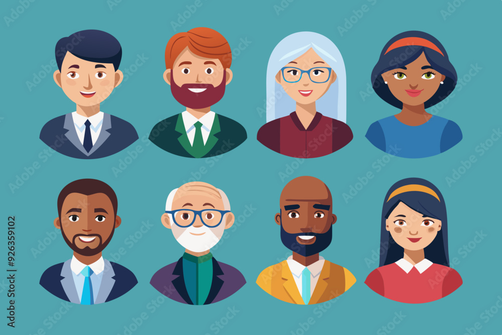 Set of avatars of characters of business men and women of different nationalities. Collection of portraits of multicultural people
Set of avatars of characters of business men and women of different nationalities. Collection of portraits of multicultural people