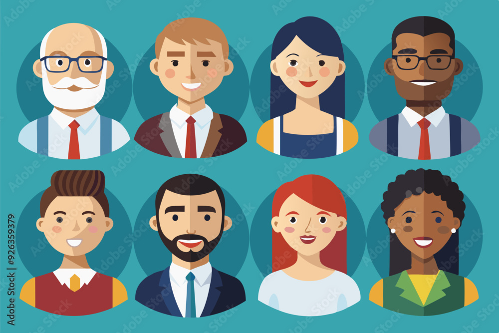 Set of avatars of characters of business men and women of different nationalities. Collection of portraits of multicultural people
Set of avatars of characters of business men and women of different nationalities. Collection of portraits of multicultural people