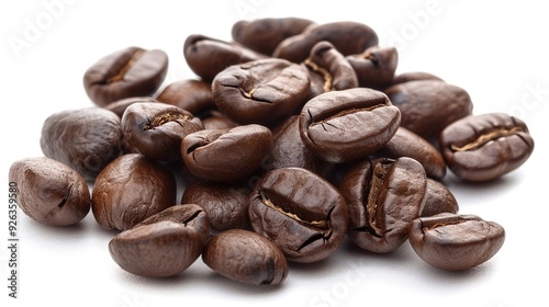 coffee beans white background