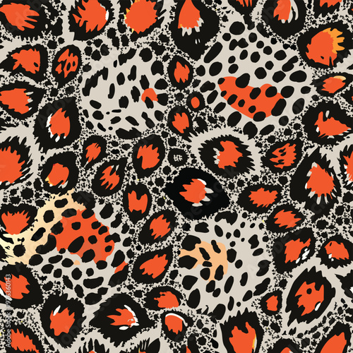 vector leopard animal skin pattern