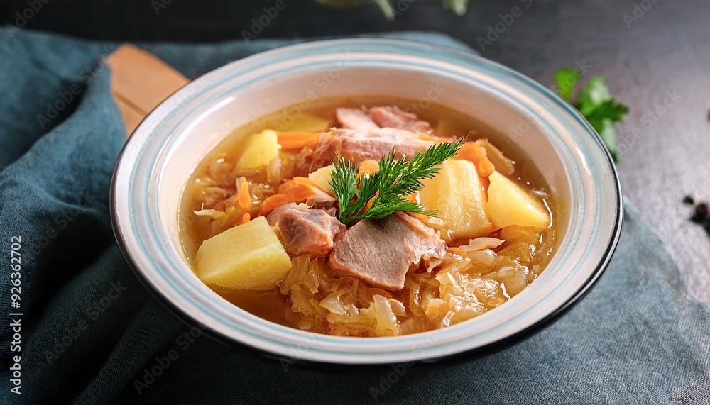 Sauerkraut soup with smoked pork Sauerkraut soup with smoked pork