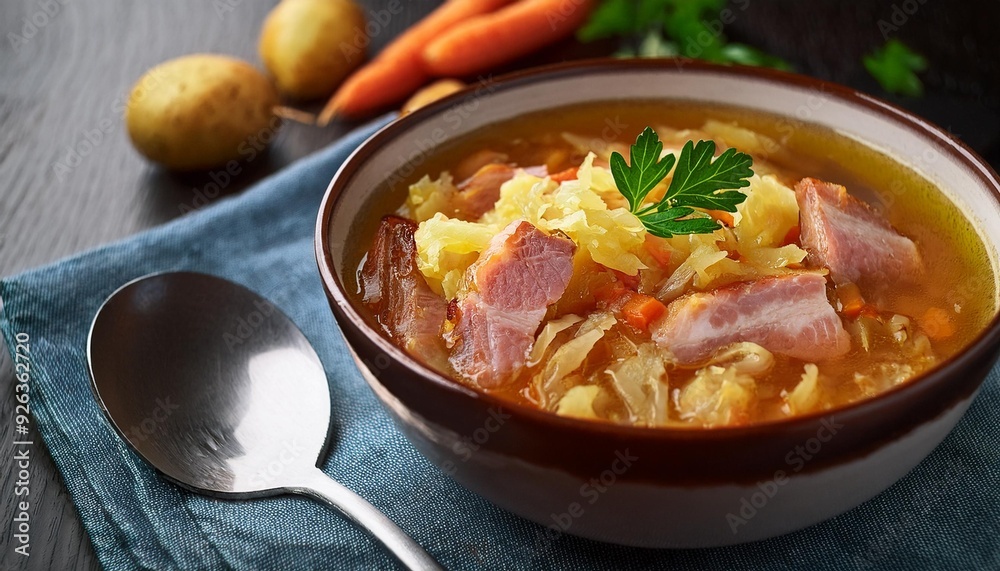 Sauerkraut soup with smoked pork Sauerkraut soup with smoked pork