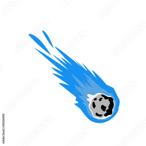 Vector meteor asteroid comet