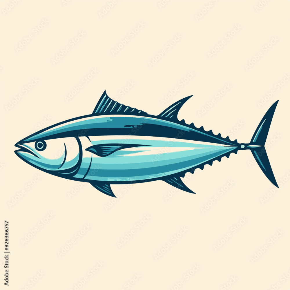 Illustration of a tuna Illustration of a tuna
